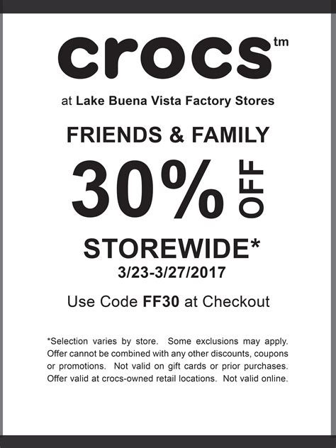 crocs outlet store printable coupon